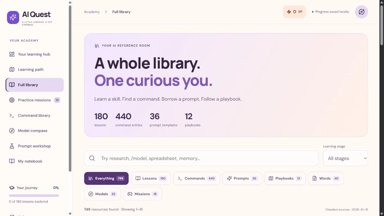 Explore the lesson library